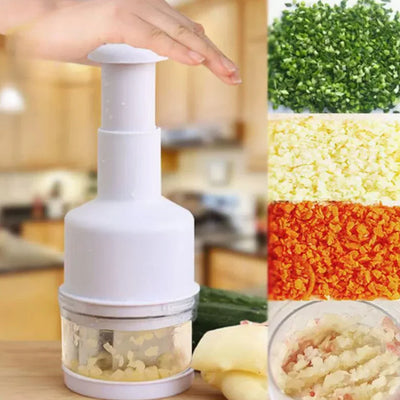 Manual Garlic Chopper Crusher - Handheld Vegetable & Herb Pressing Slicer for Kitchen Cooking Gadgets